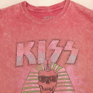 Kiss Band American Rock And Roll Sleeveless T Shirt Mens Size Large L Pink
